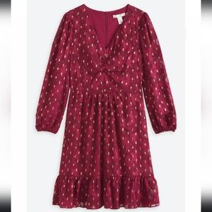 Burgundy Long Sleeve Maggy London Dress